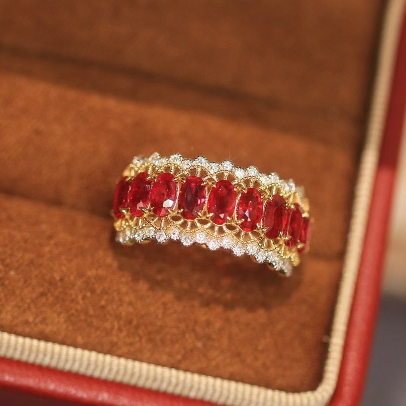 14k Gold 2.05 Ctw Natural Ruby & Diamond Ring - 5