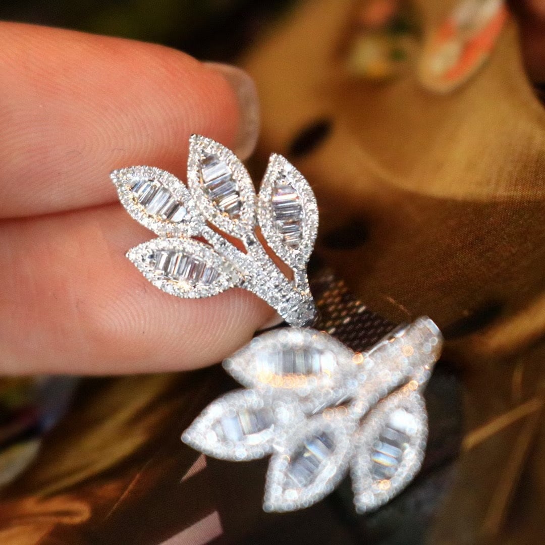 14k Gold 0.8 Ct Natural H Diamond Earrings - 4