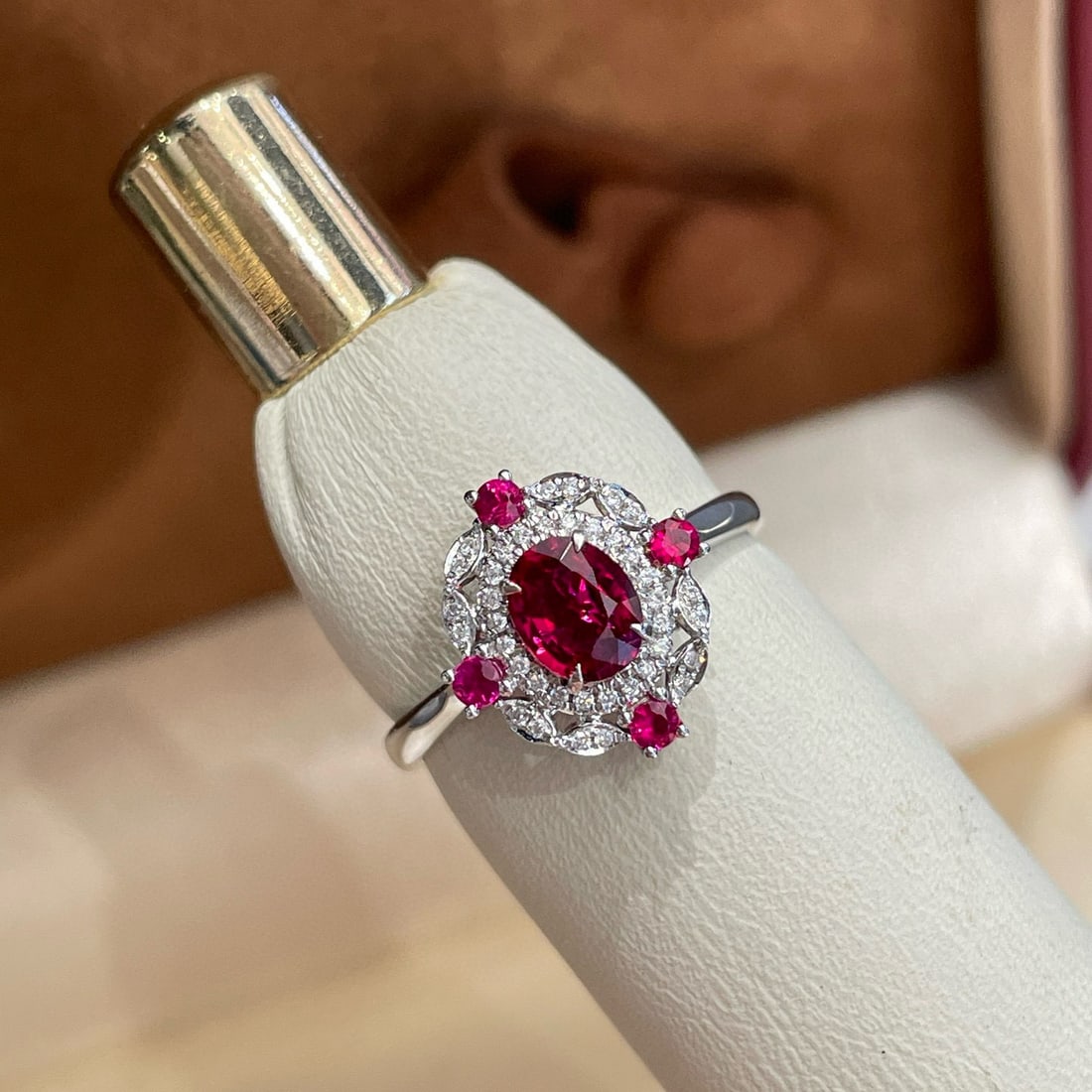 14k Gold 1 Ct Natural Ruby & Diamond Ring/pendant( Without Chain ): Ref:231017155 // gold content:14k gold // ring size:7. 25us // // main gemstone:ruby // shape:oval // carat weight:1ct // color:red // treatment:natural // // adjacent gemstone 2 : diamond //