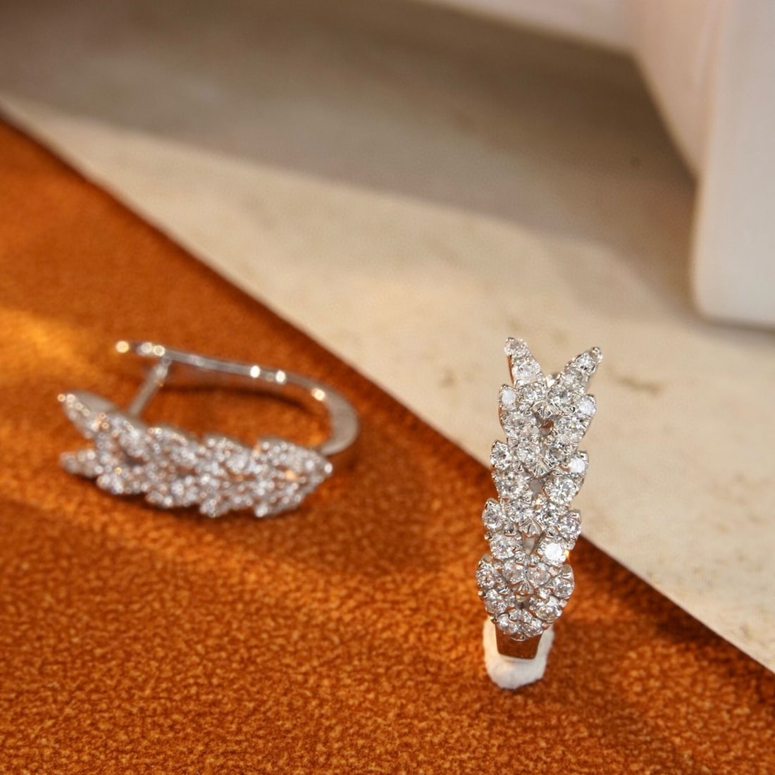 14k Gold 0.28 Ct Natural H Diamond Earrings - 2