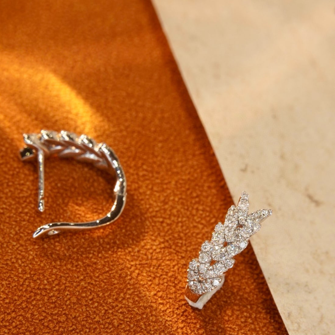 14k Gold 0.28 Ct Natural H Diamond Earrings - 3