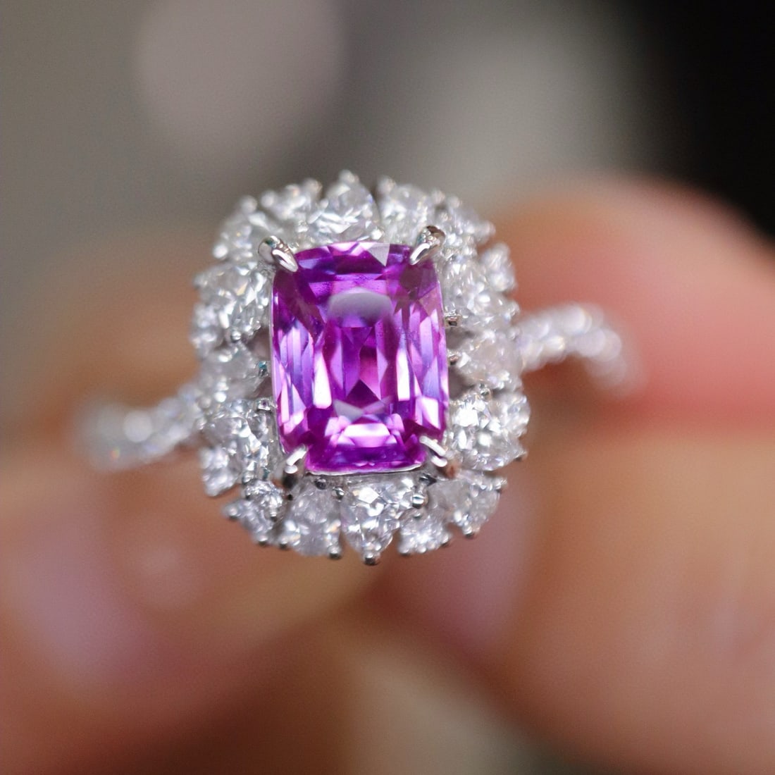 14k Gold 1.80 Ctw Natural Sapphire & Diamond Ring (1 of 6)