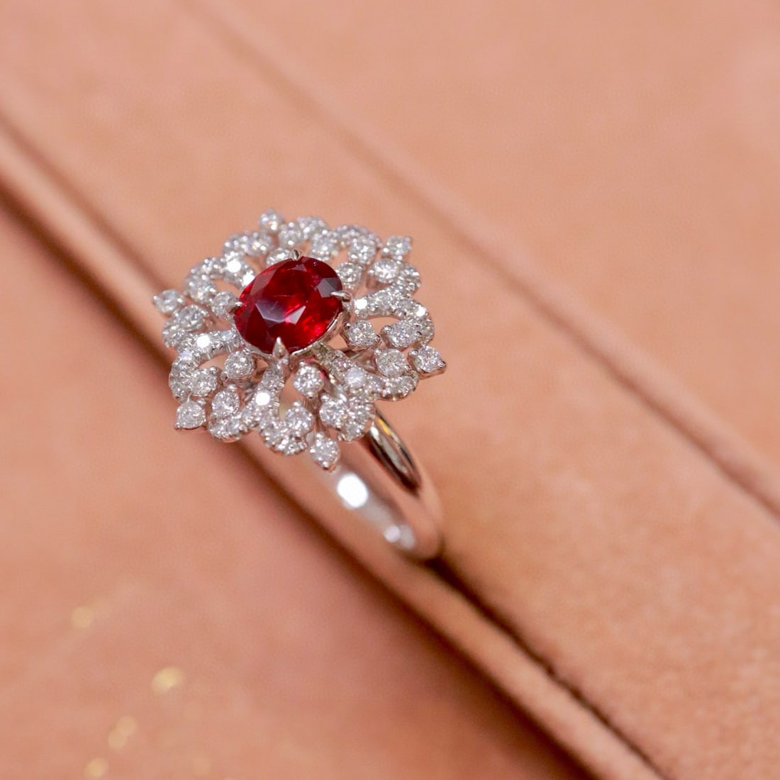 14k Gold 1.26 Ctw Natural Ruby & Diamond Ring - 3