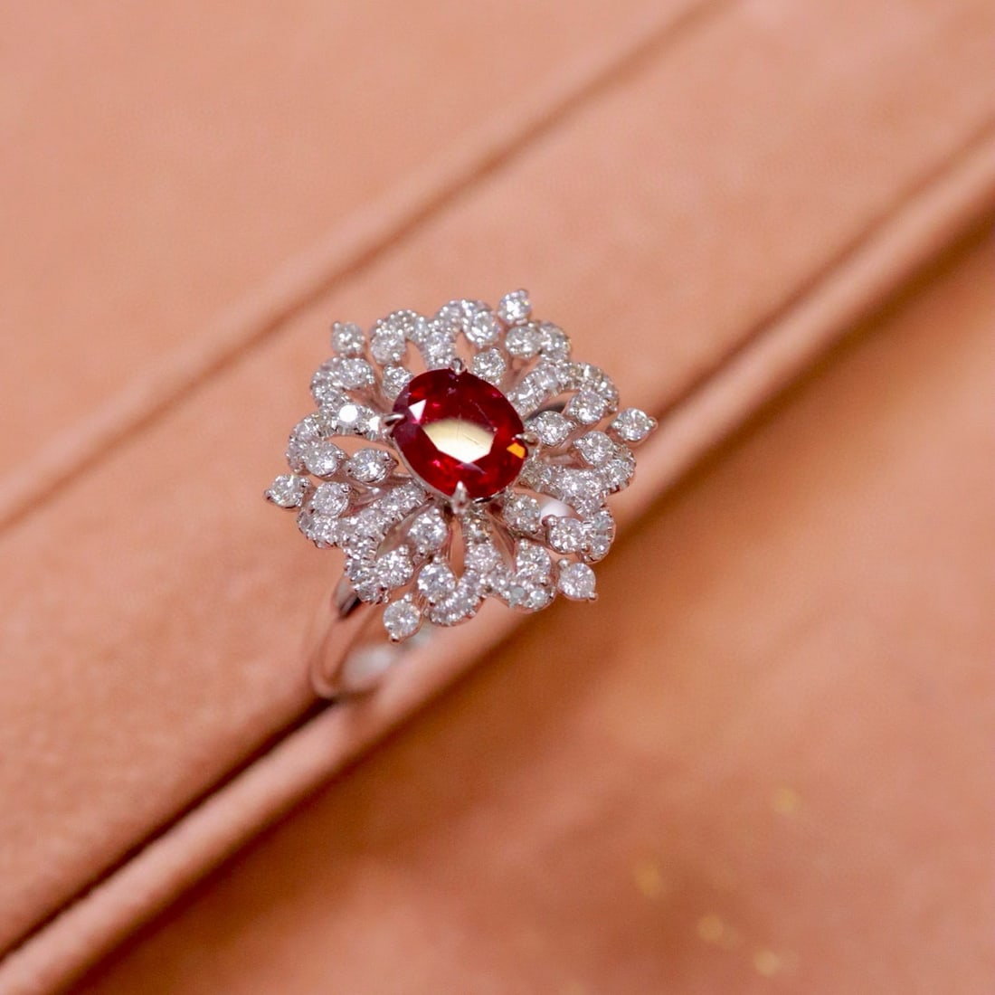 14k Gold 1.26 Ctw Natural Ruby & Diamond Ring - 4