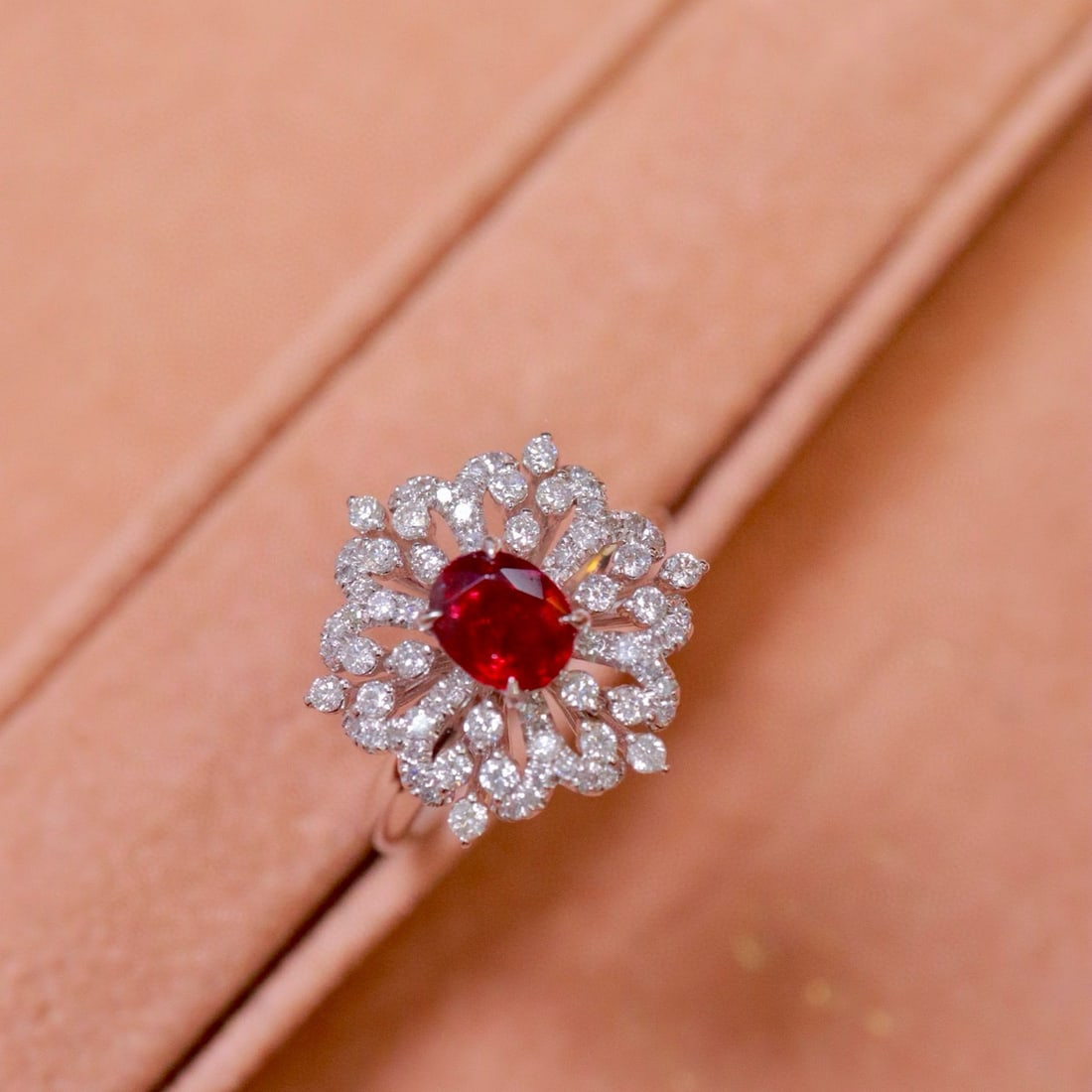 14k Gold 1.26 Ctw Natural Ruby & Diamond Ring - 5