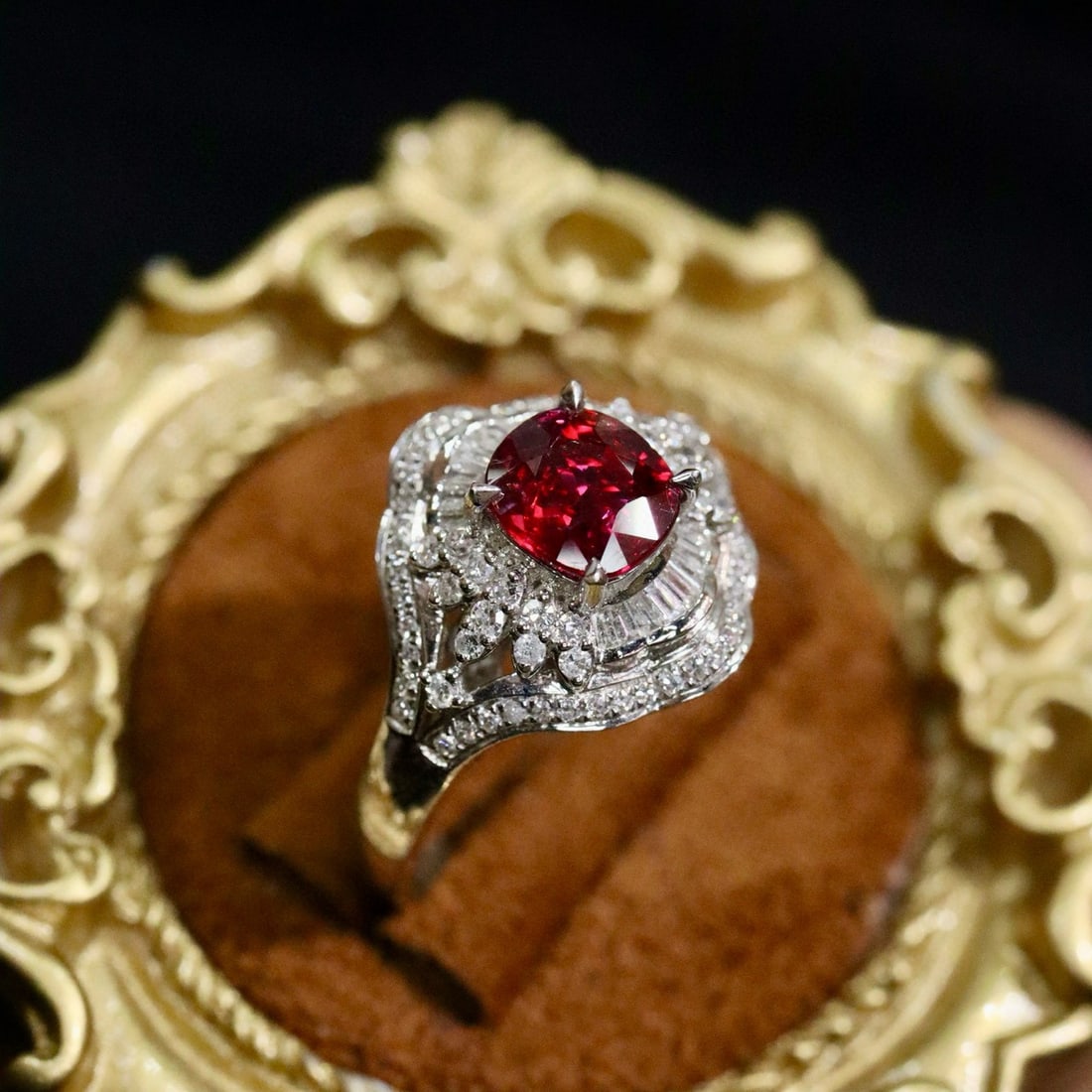 14k Gold 1.54 Ctw Natural Ruby & Diamond Ring - 5