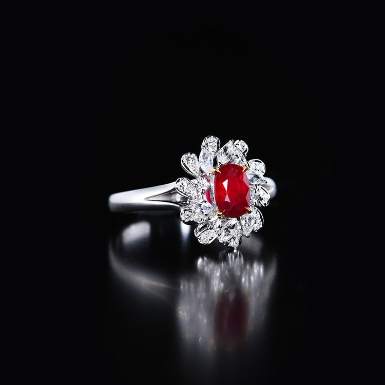 14k Gold 0.65 Ctw Natural Ruby & Diamond Ring - 2