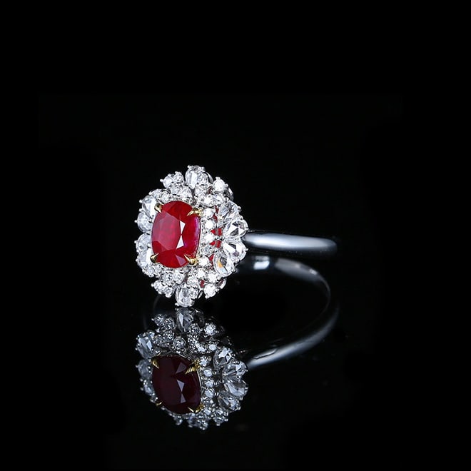 14k Gold 1.43 Ctw Natural Ruby & Diamond Ring - 2