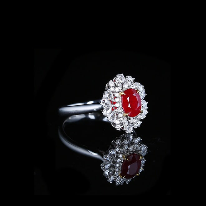 14k Gold 1.43 Ctw Natural Ruby & Diamond Ring - 3