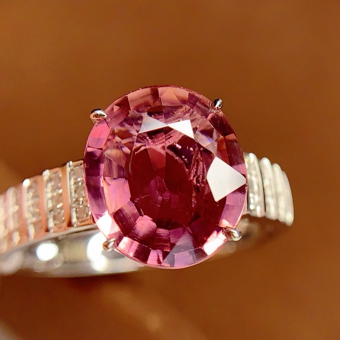 14k Gold 2.98 Ct Natural Tourmaline & Diamond Ring - 3
