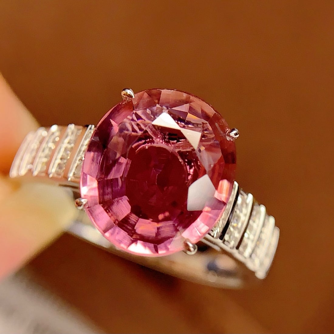 14k Gold 2.98 Ct Natural Tourmaline & Diamond Ring - 4