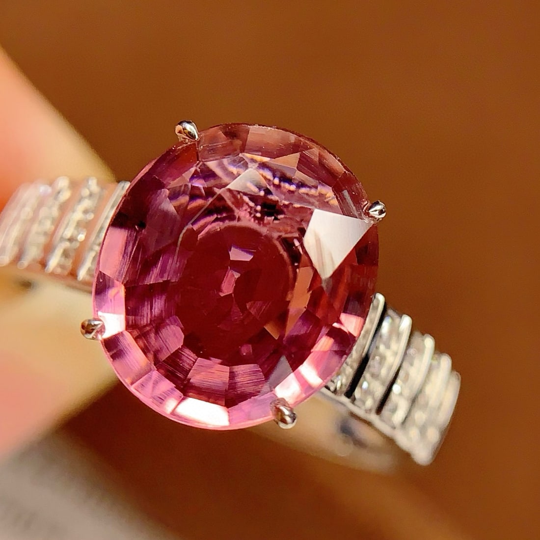 14k Gold 2.98 Ct Natural Tourmaline & Diamond Ring - 6
