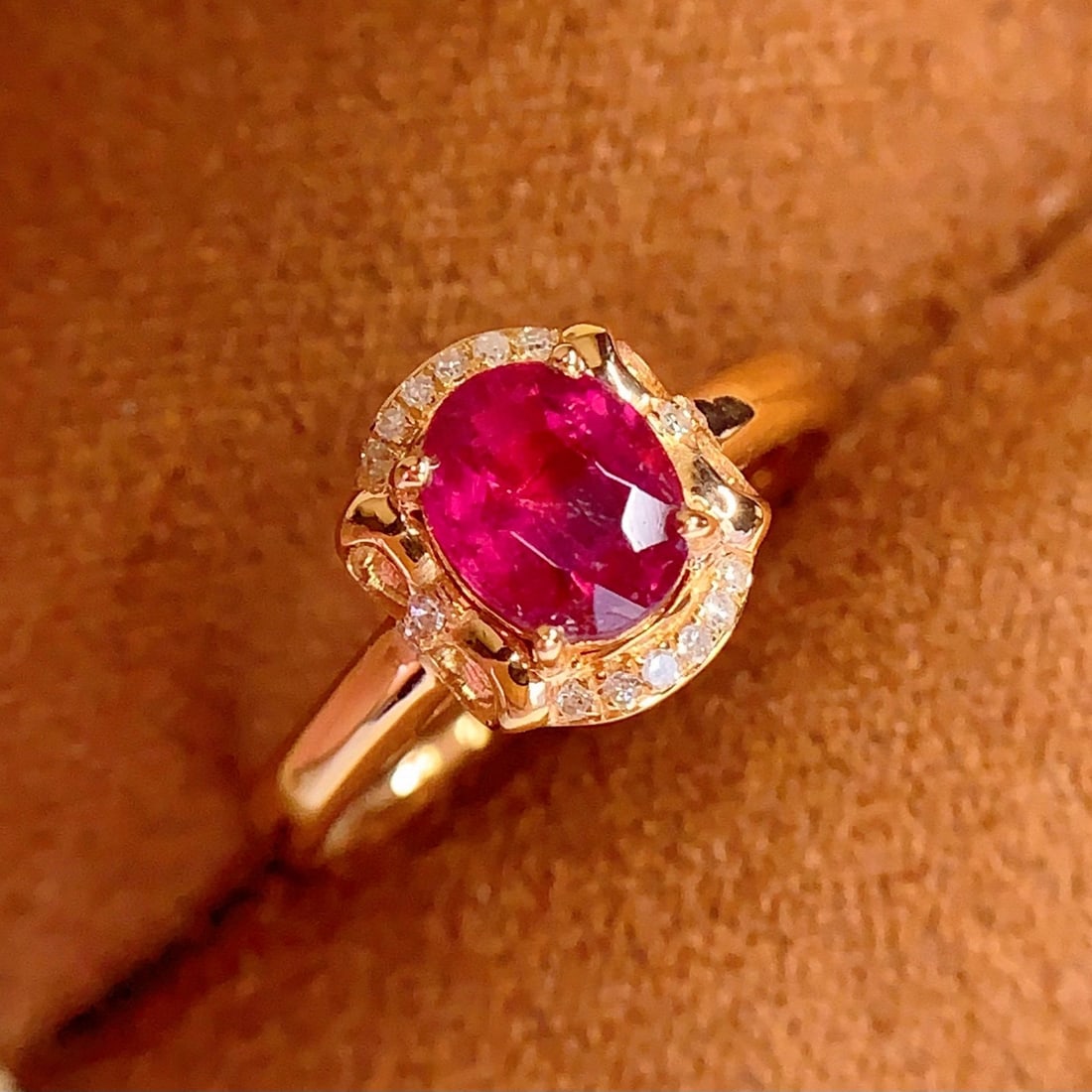 14k Gold 1 Ct Natural Tourmaline & Diamond Ring - 3