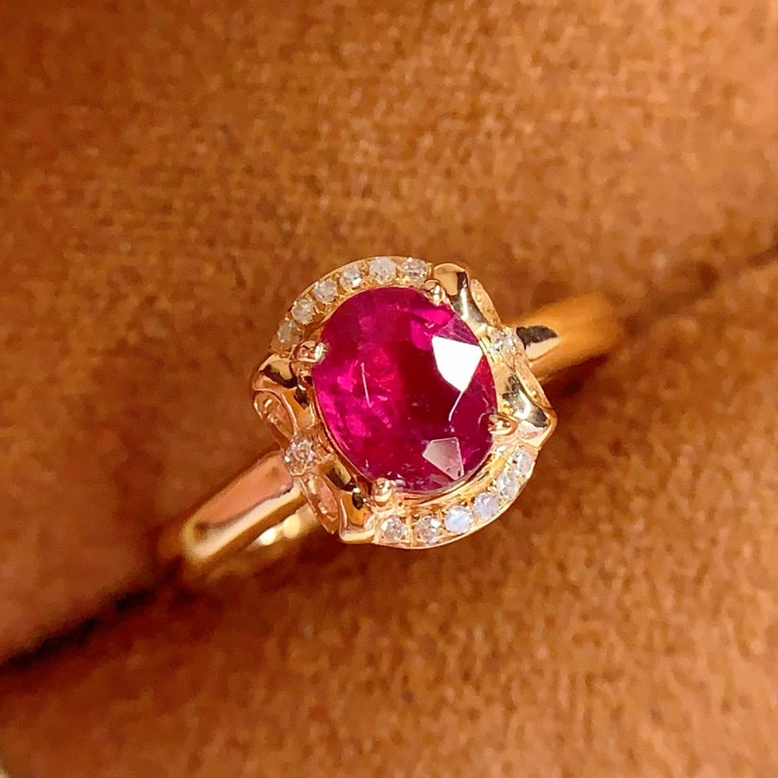 14k Gold 1 Ct Natural Tourmaline & Diamond Ring - 7