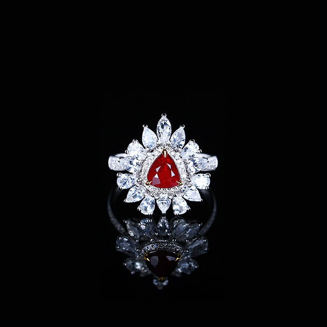 14k Gold 1.23 Ctw Natural Ruby & Diamond Ring (1 of 6)