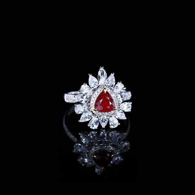 14k Gold 1.23 Ctw Natural Ruby & Diamond Ring - 3