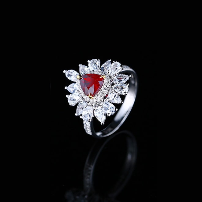 14k Gold 1.23 Ctw Natural Ruby & Diamond Ring - 5