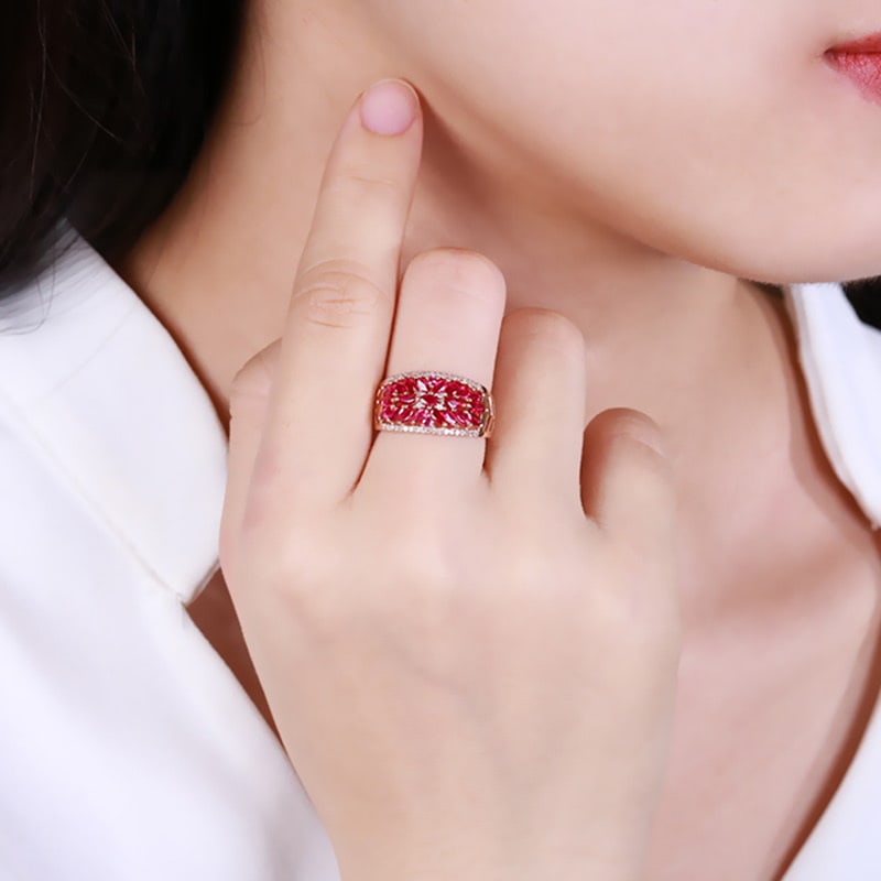 14k Gold 1.35 Ctw Natural Ruby & Diamond Ring - 3