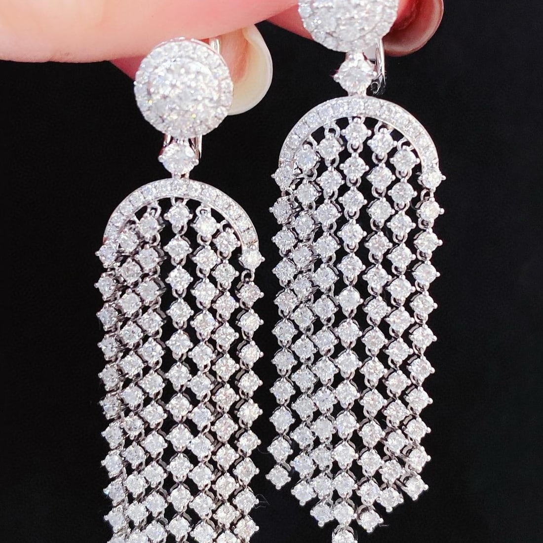 14k Gold 5 Ct Natural H Diamond Earrings - 4