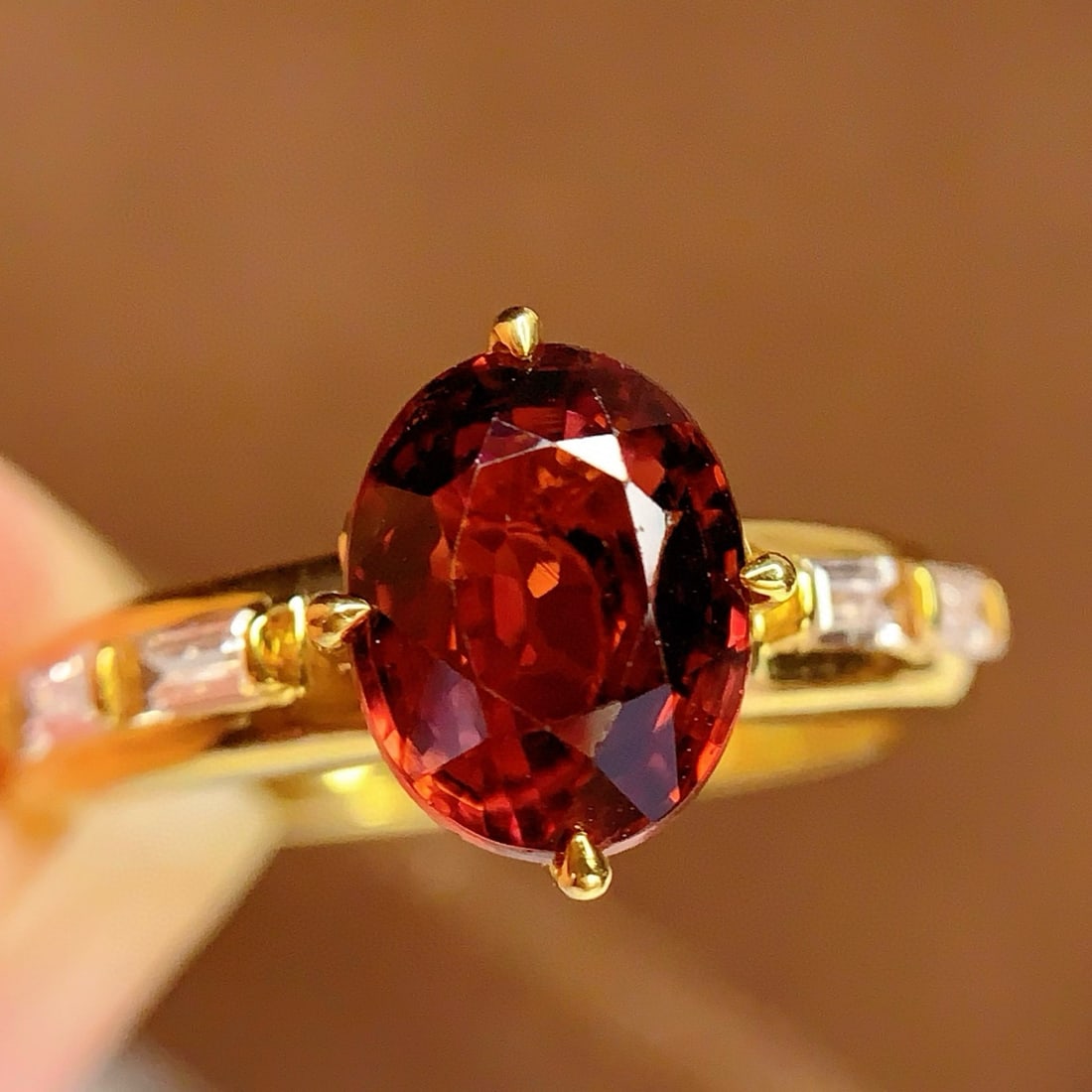 14k Gold 2.7 Ct Natural Tourmaline & Sapphire Ring (1 of 8)