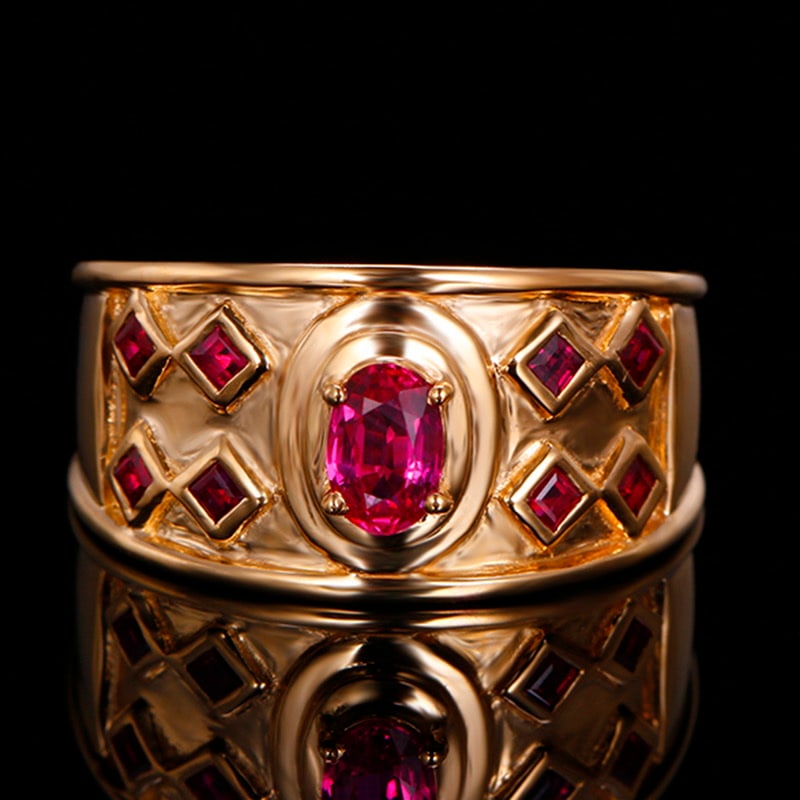 14k Gold 0.53 Ct Natural Ruby Ring (1 of 5)