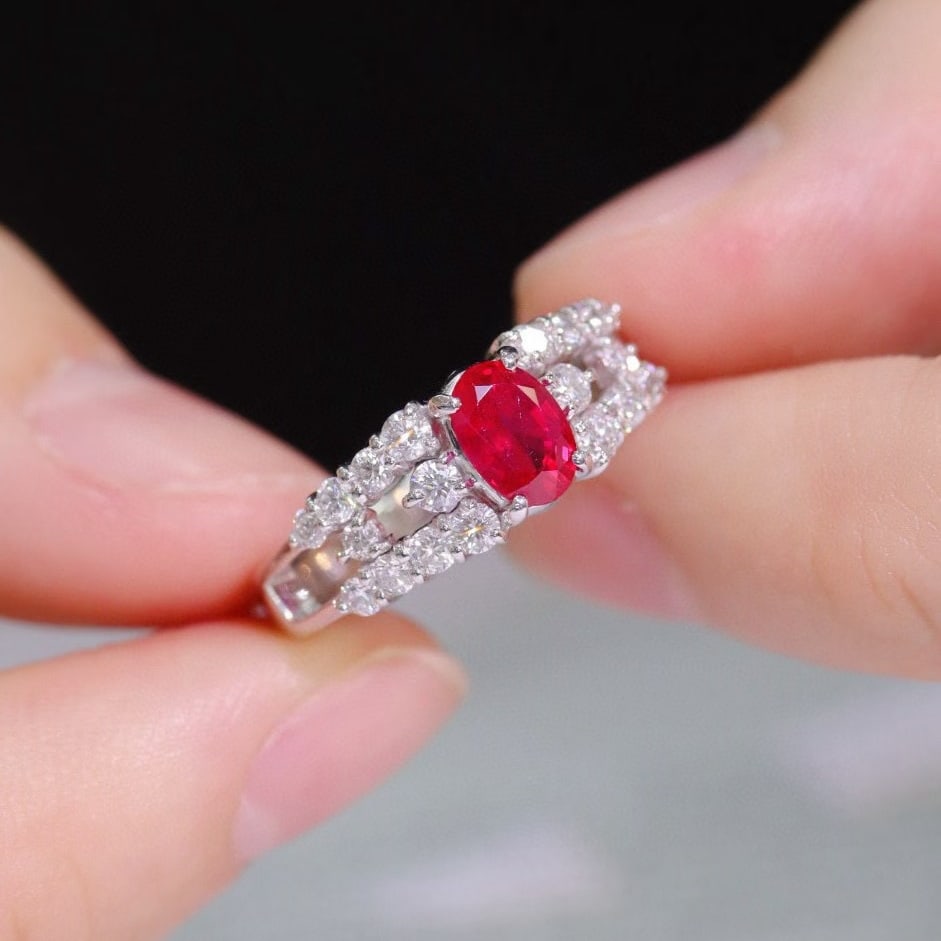 14k Gold 1.33 Ctw Natural Ruby & Diamond Ring (1 of 8)
