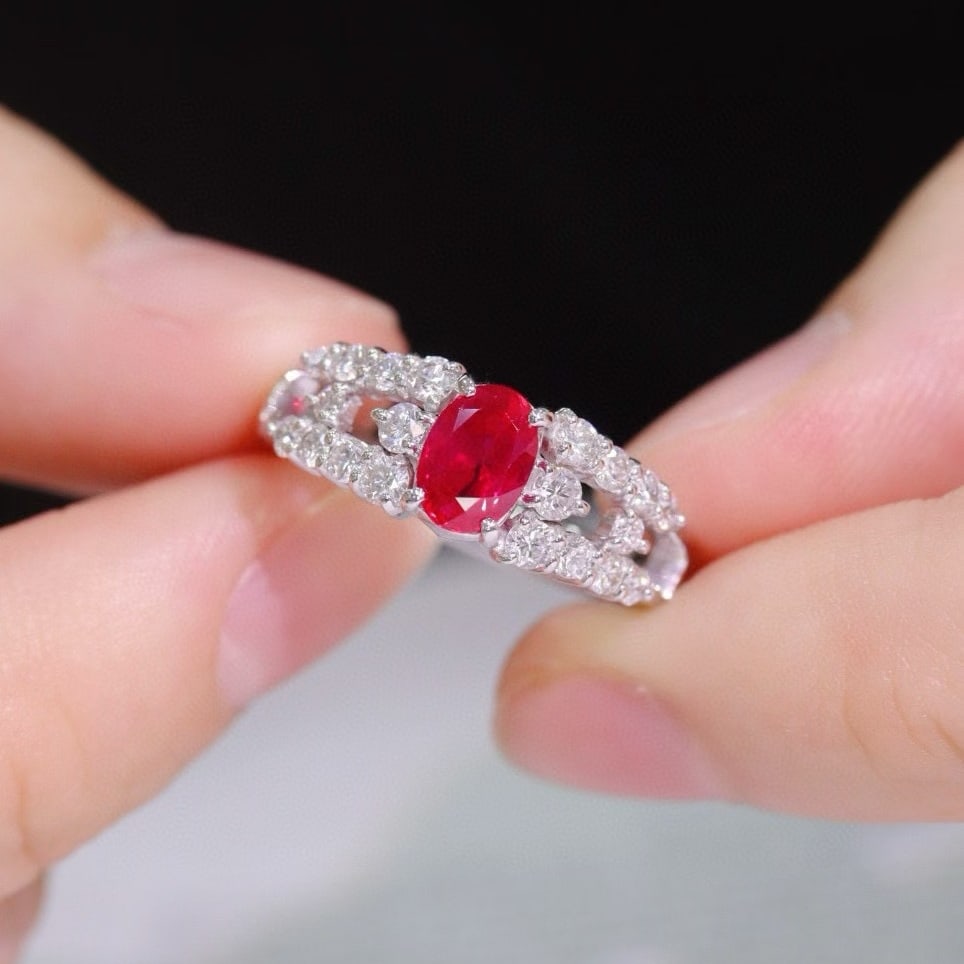 14k Gold 1.33 Ctw Natural Ruby & Diamond Ring - 3