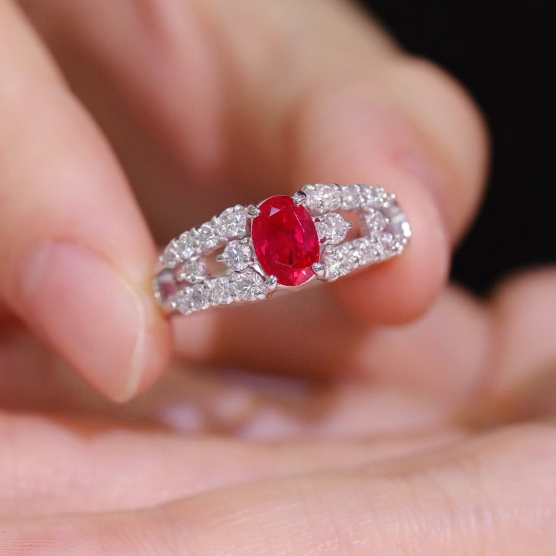 14k Gold 1.33 Ctw Natural Ruby & Diamond Ring - 5