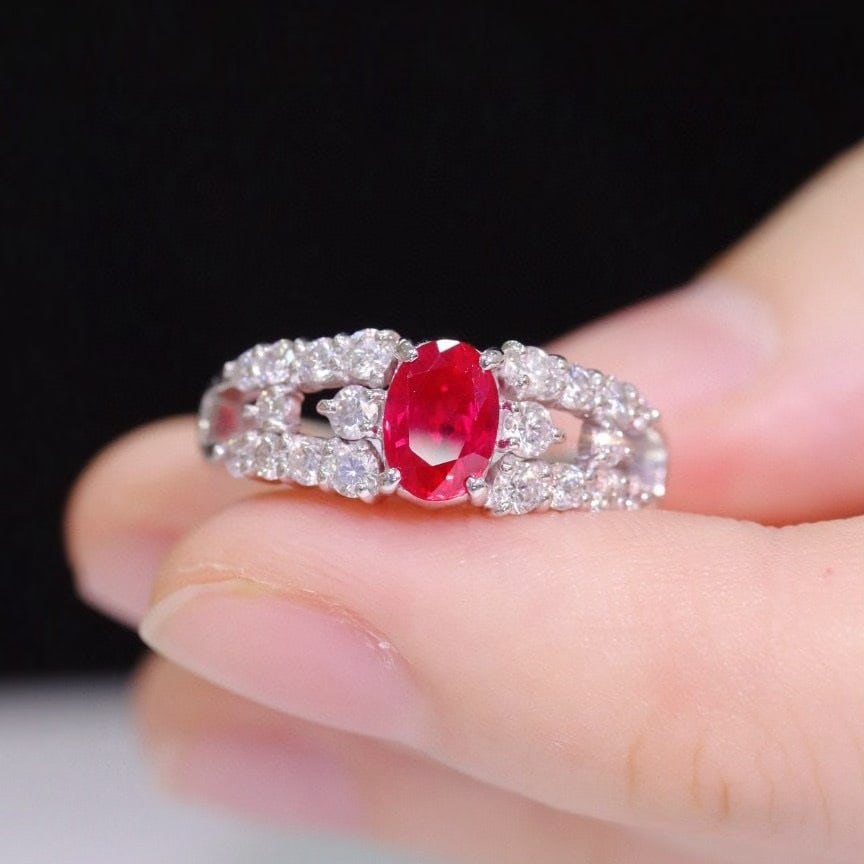 14k Gold 1.33 Ctw Natural Ruby & Diamond Ring - 6