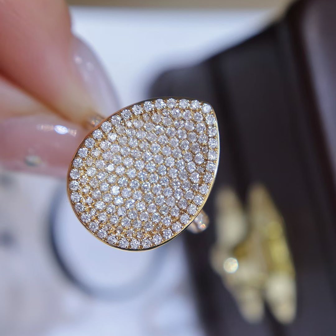 14k Gold 1.5 Ct Natural H Diamond Ring: Ref:231018293 // gold content:14k gold // ring size:7. 25us // // main gemstone:diamond // shape:round // carat weight:1. 5ct // clarity grade:vs-si // color:h // treatment:natural // cut grade:g //