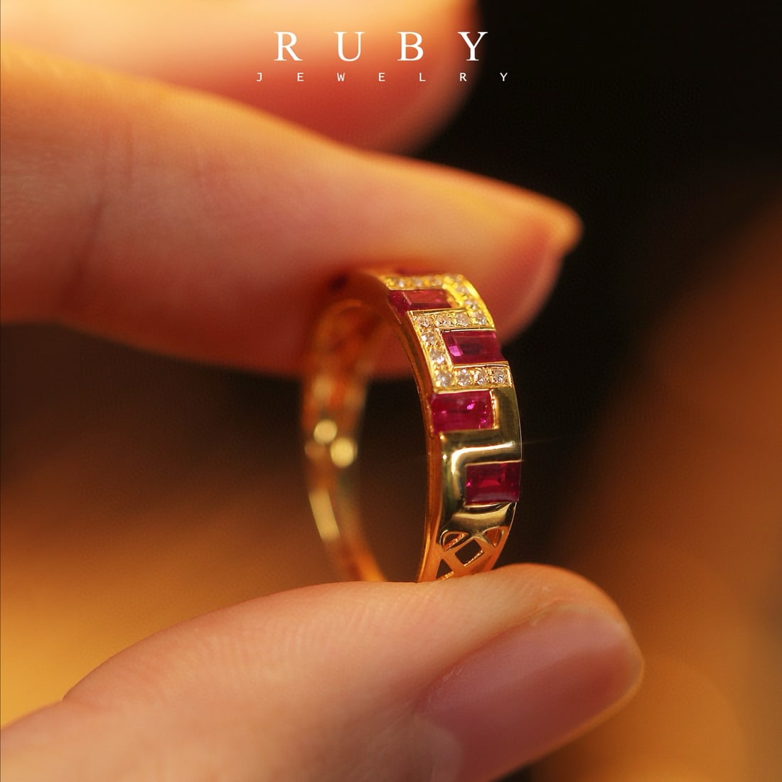 14k Gold 1.3 Ct Natural Ruby & Diamond Ring - 3