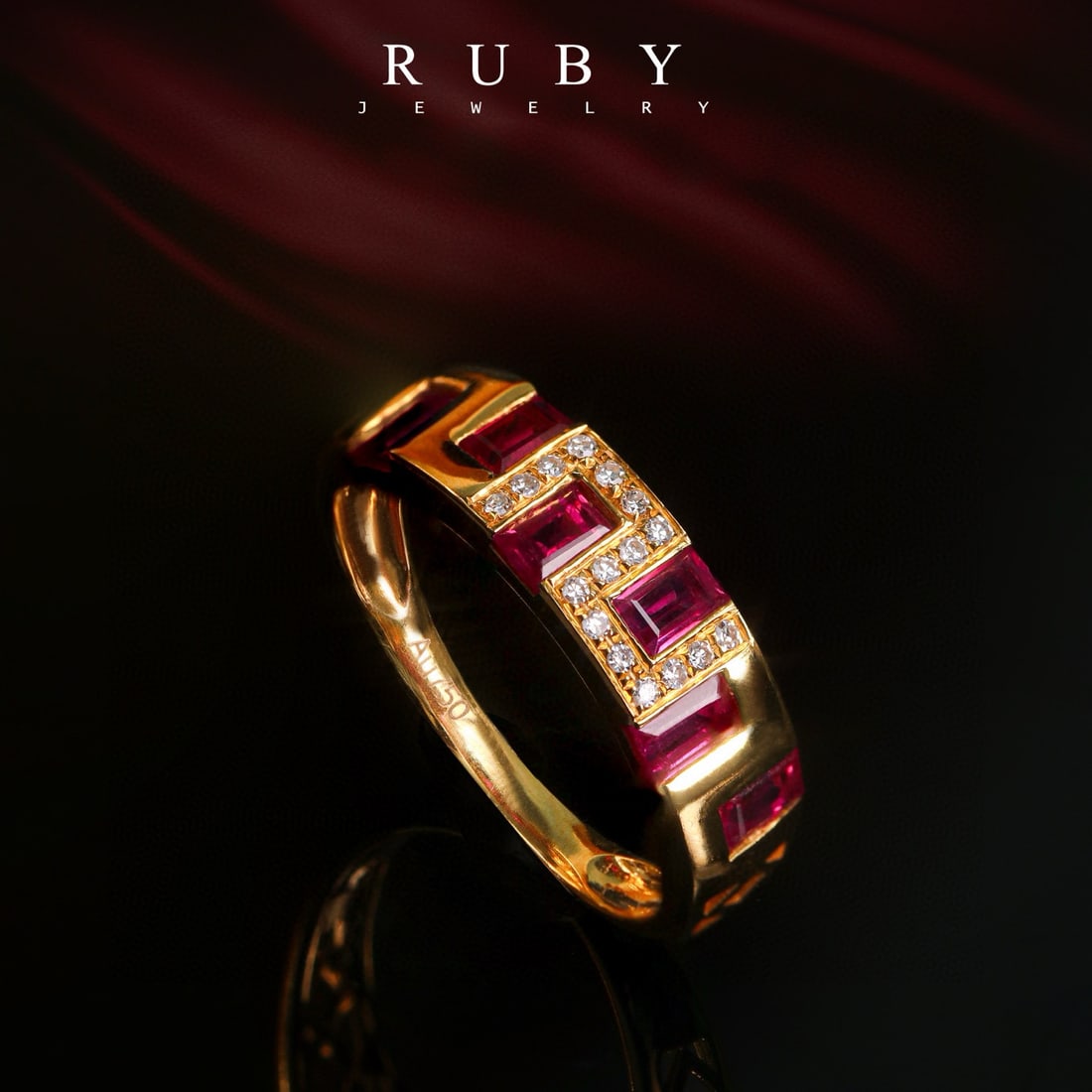 14k Gold 1.3 Ct Natural Ruby & Diamond Ring - 5