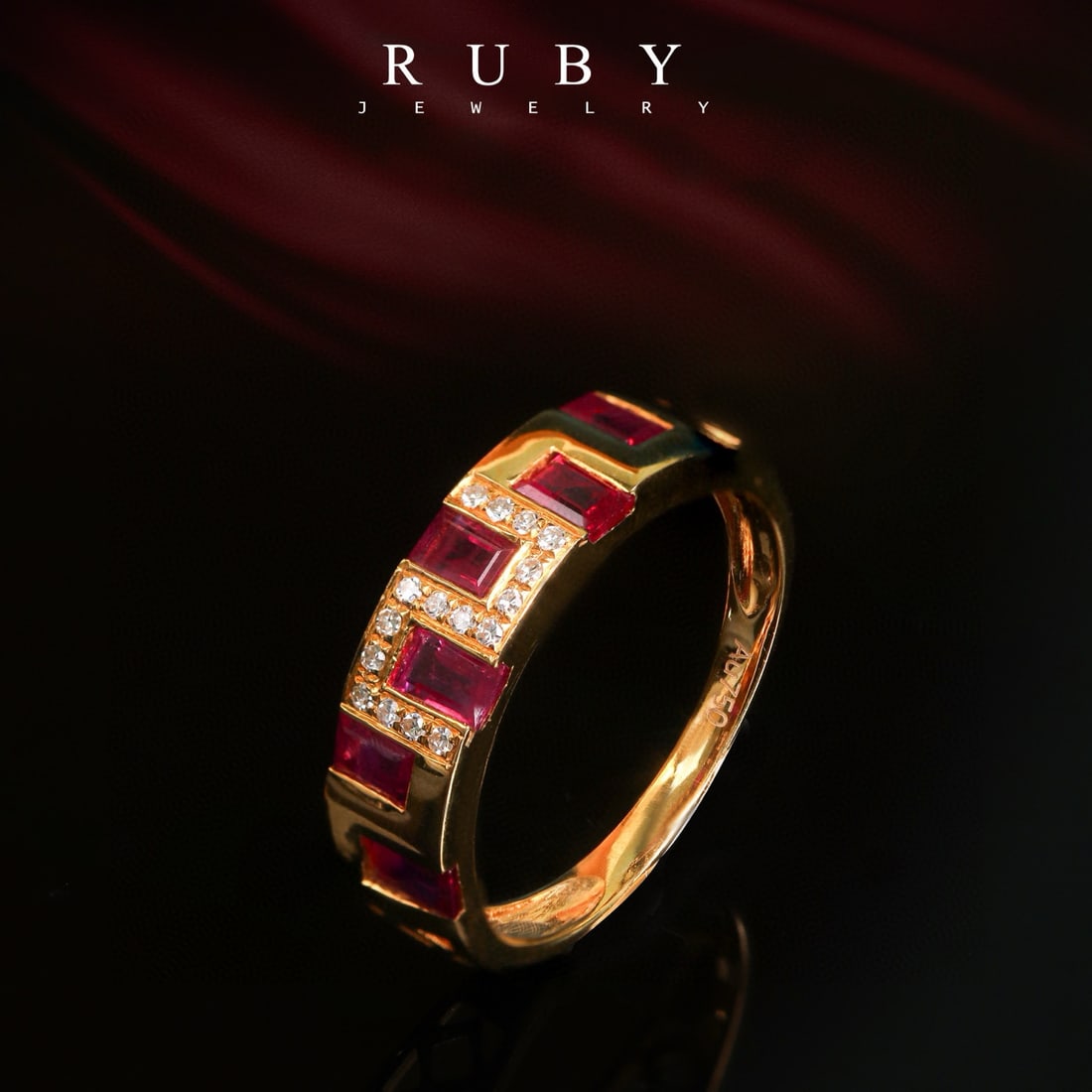 14k Gold 1.3 Ct Natural Ruby & Diamond Ring - 6