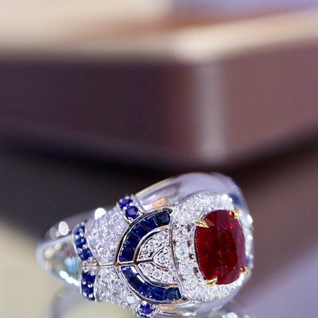 14k Gold 2.25 Ctw Natural Ruby & Diamond Ring - 6