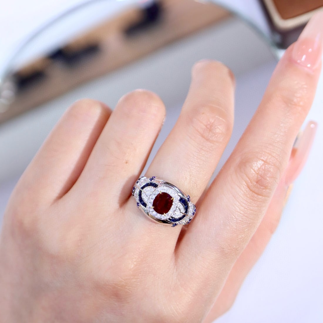 14k Gold 2.25 Ctw Natural Ruby & Diamond Ring - 8