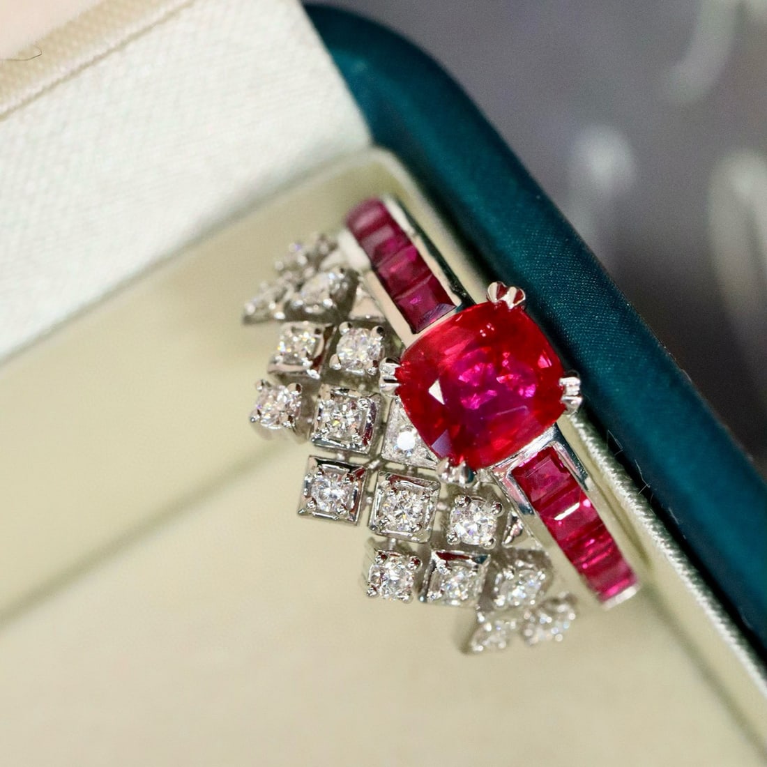 14k Gold 1.80 Ctw Natural Ruby & Ruby Ring (1 of 7)