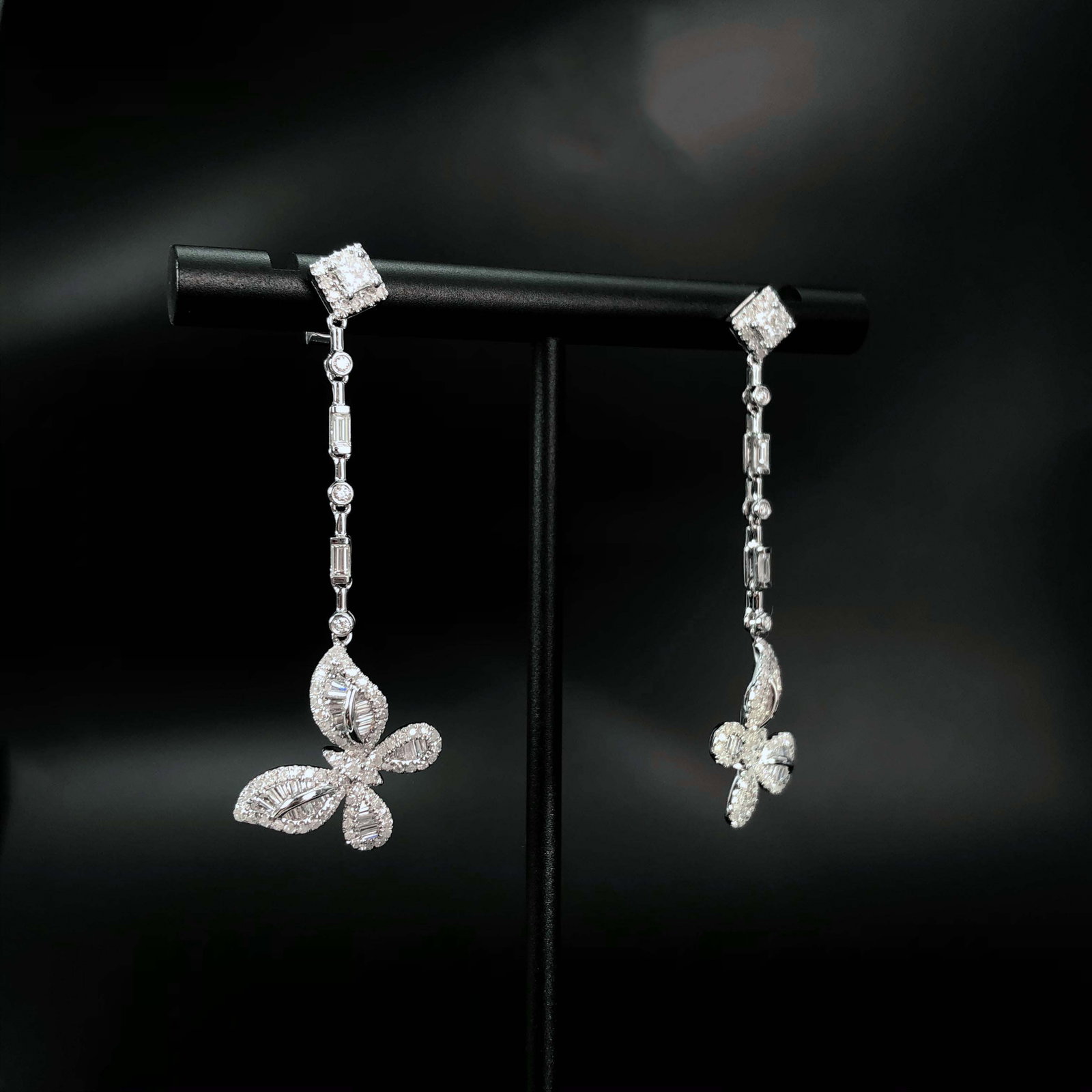 14k Gold 1.08 Ct Natural H Diamond Earrings - 4