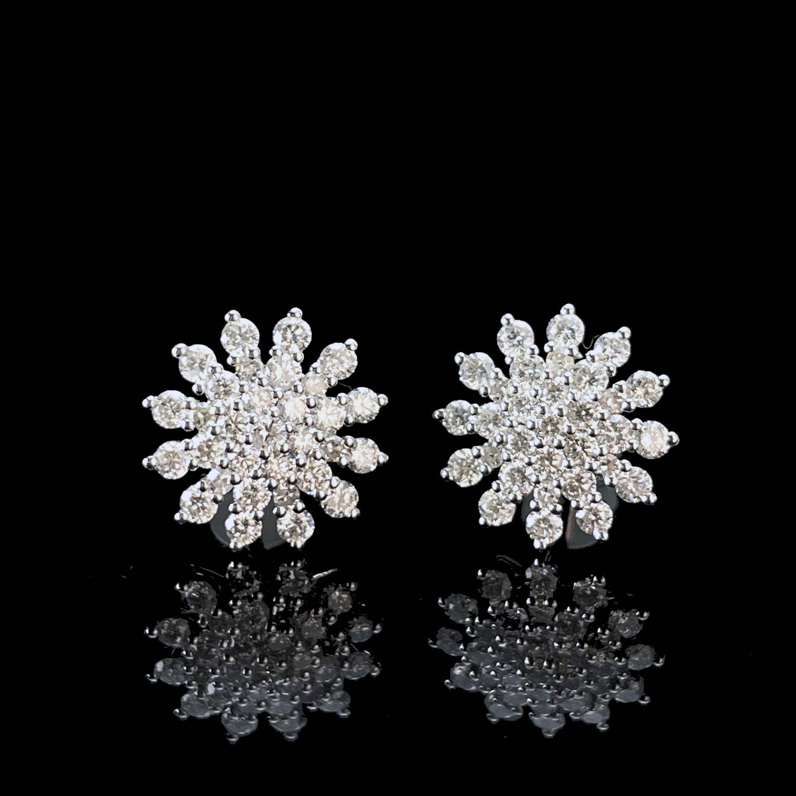 14k Gold 1 Ct Natural H Diamond Earrings - 2