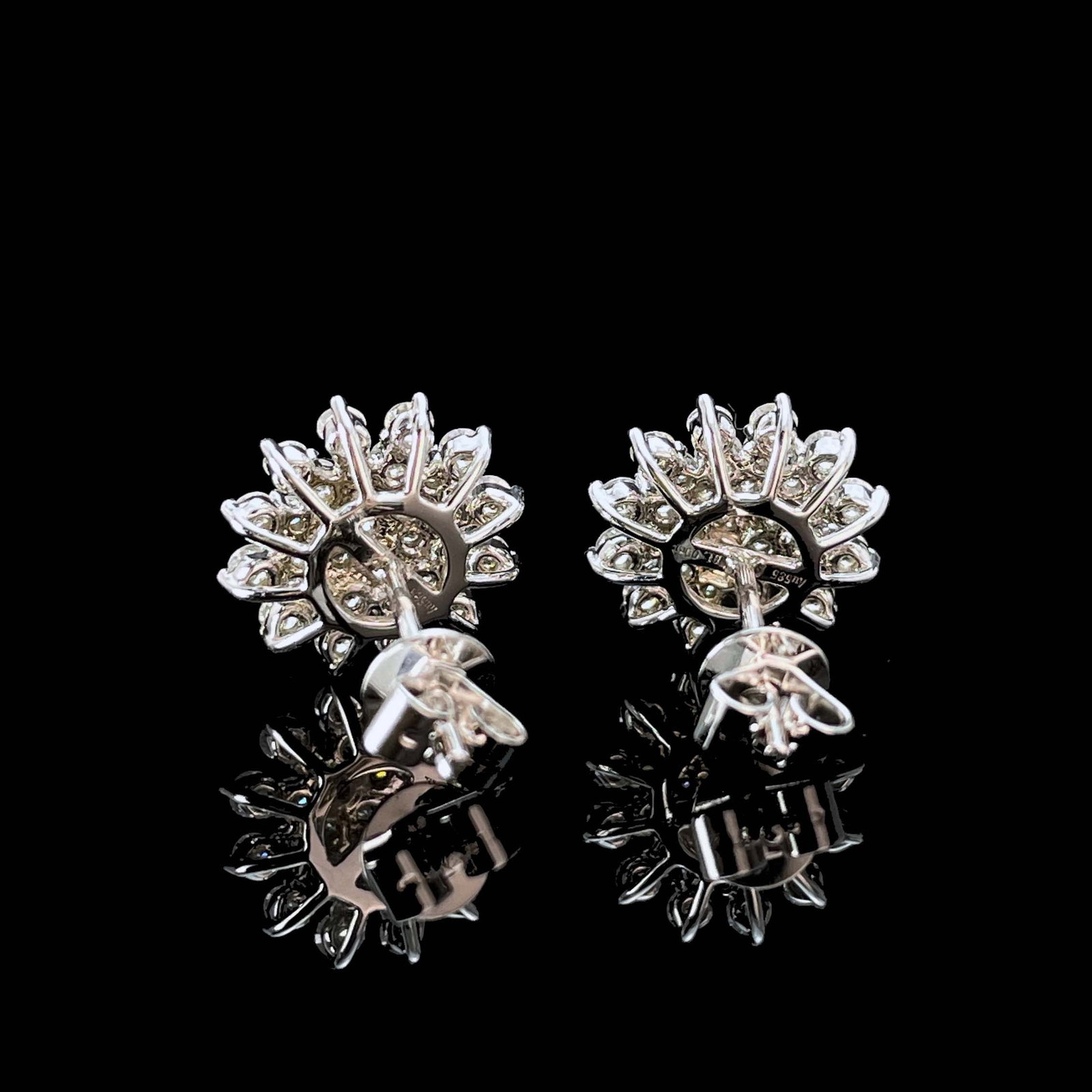 14k Gold 1 Ct Natural H Diamond Earrings - 5