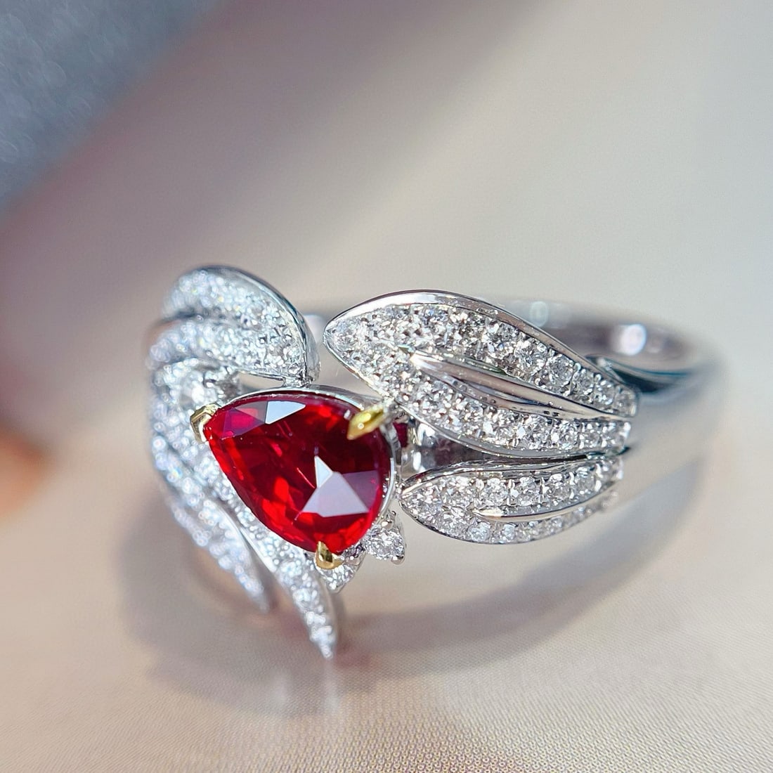 14k Gold 1.66 Ctw Natural Ruby & Diamond Ring - 2