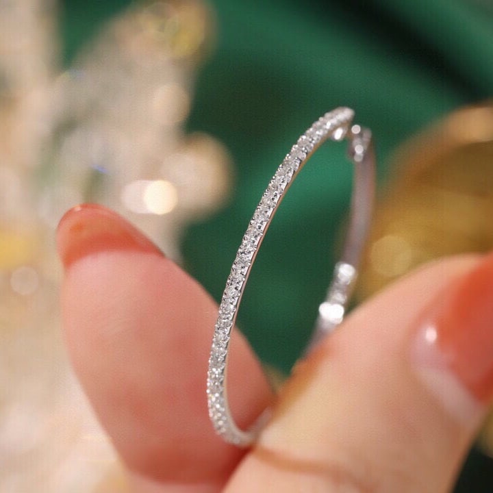 14k Gold 0.6 Ct Natural H Diamond Earrings - 3