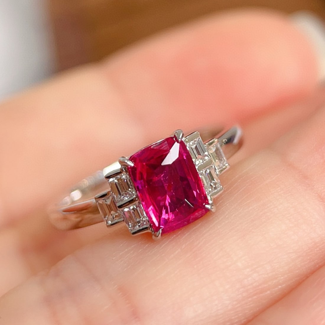 14k Gold 1.31 Ctw Natural Ruby & Diamond Ring - 2