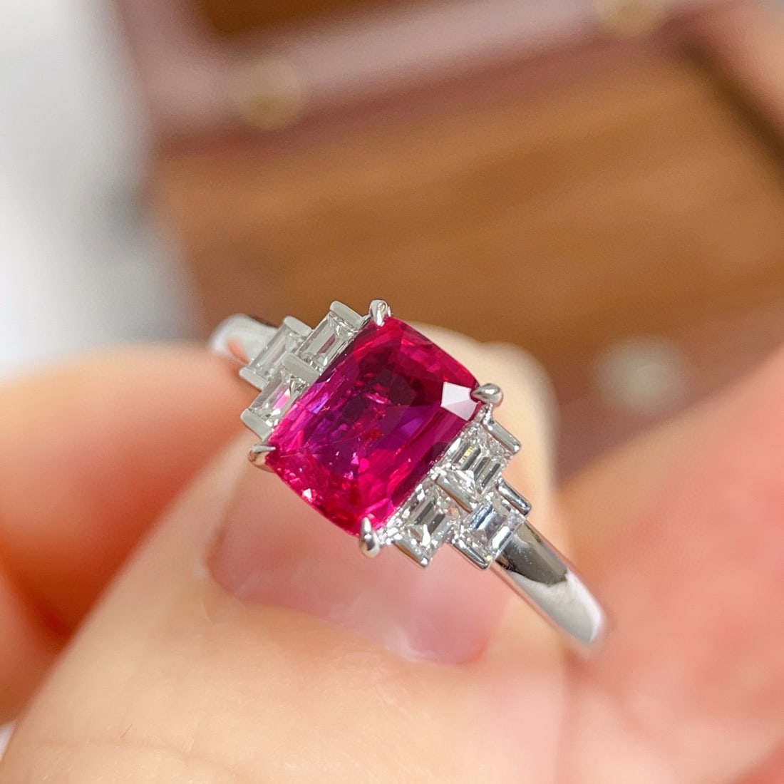 14k Gold 1.31 Ctw Natural Ruby & Diamond Ring - 3