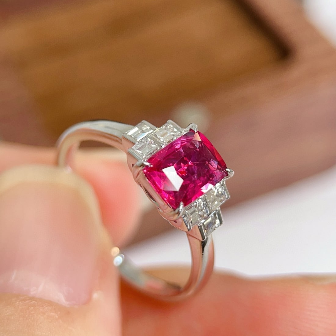 14k Gold 1.31 Ctw Natural Ruby & Diamond Ring - 4