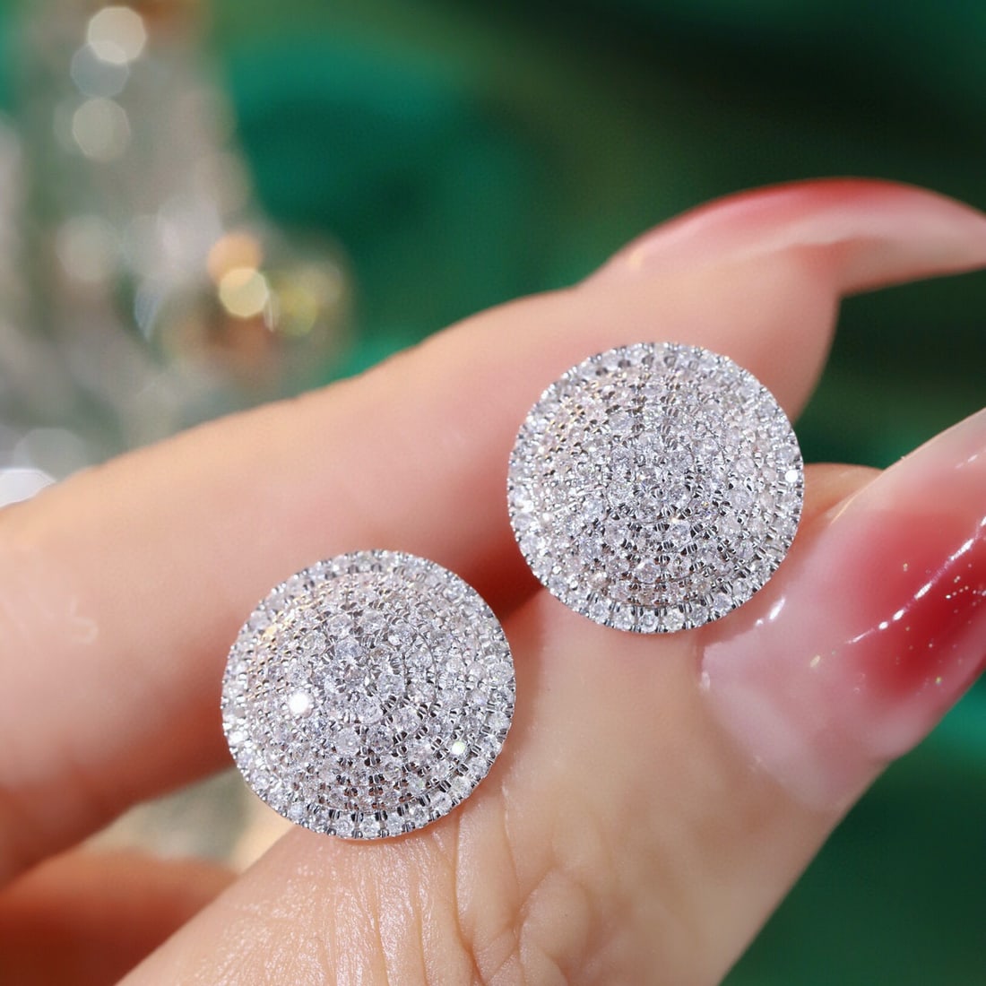 14k Gold 1 Ct Natural H Diamond Earrings - 5