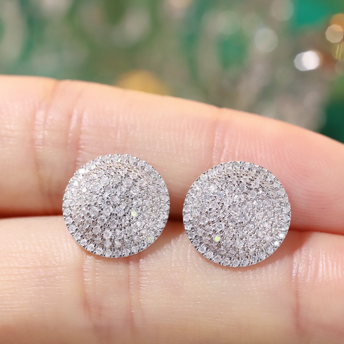 14k Gold 1 Ct Natural H Diamond Earrings - 6