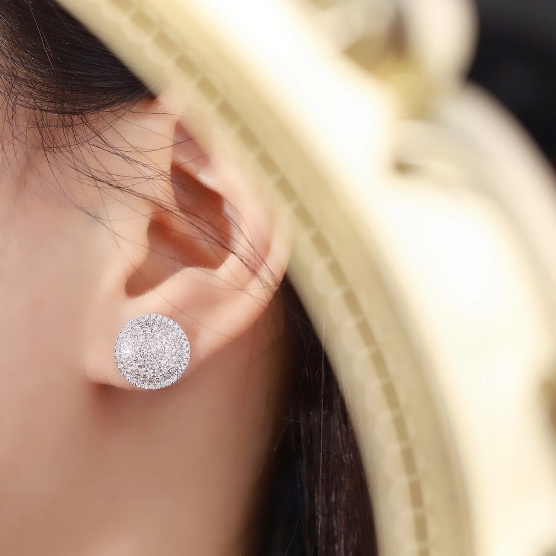 14k Gold 1 Ct Natural H Diamond Earrings - 7