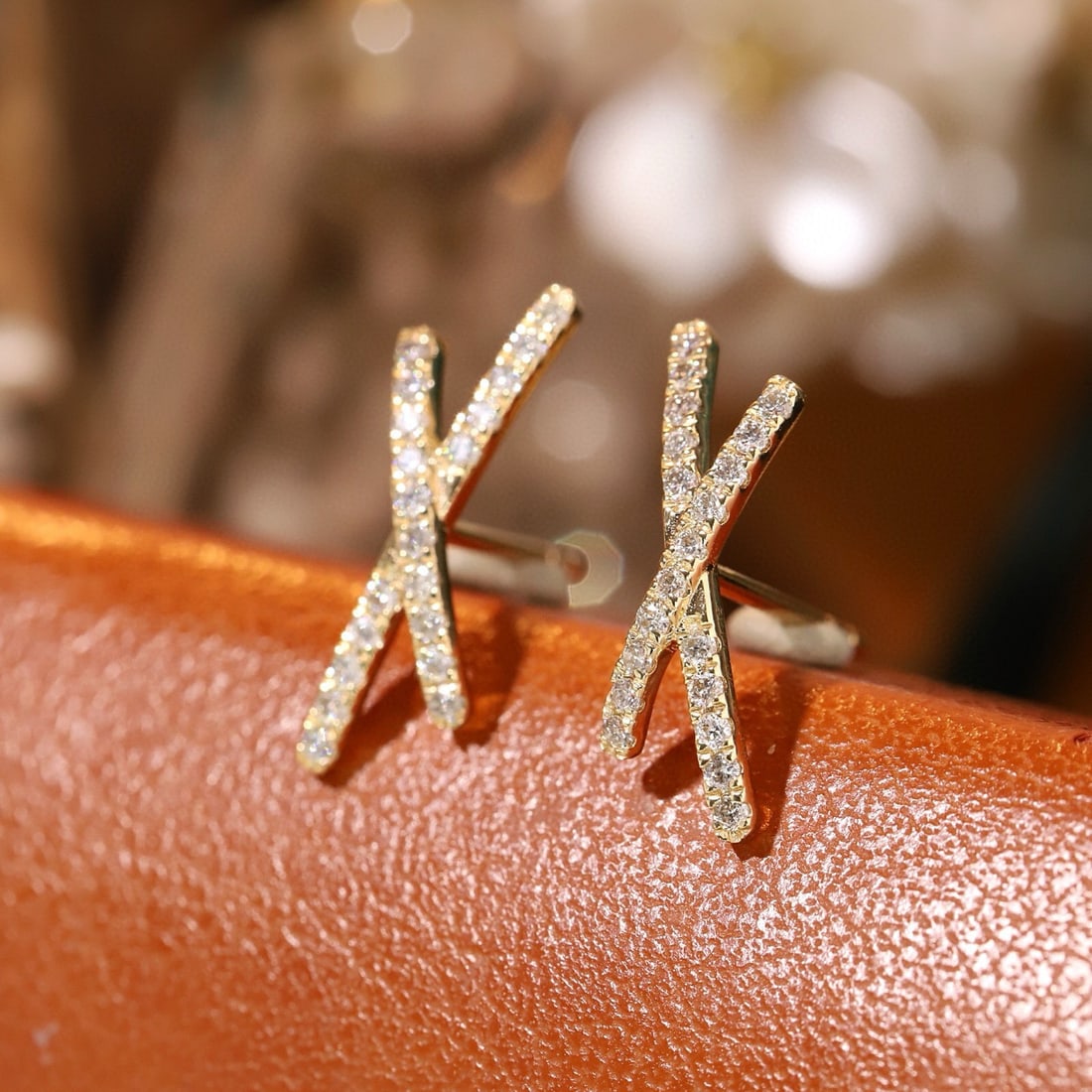 14k Gold 0.22 Ct Natural H Diamond Earrings - 2