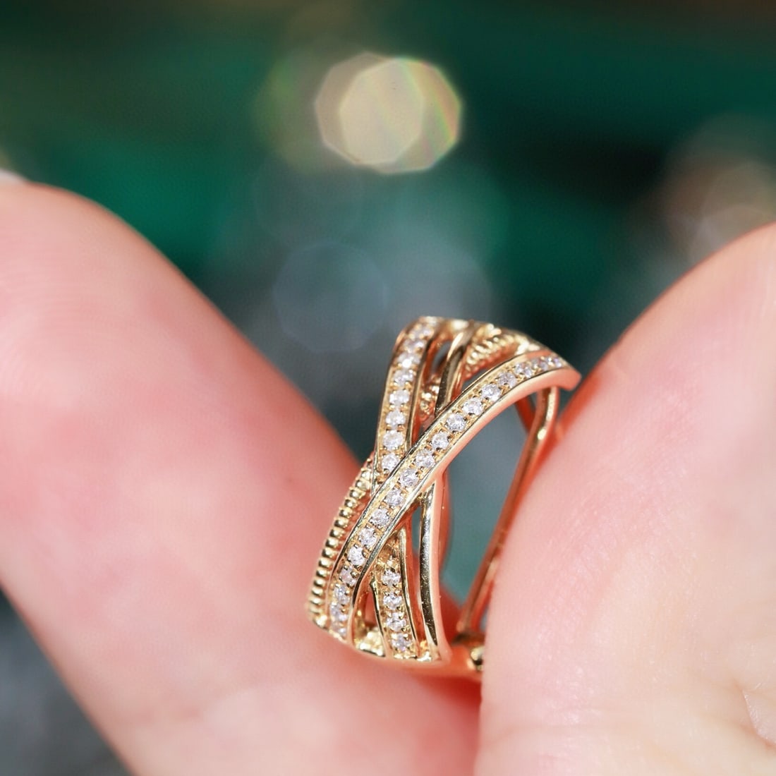 14k Gold 0.2 Ct Natural H Diamond Earrings - 2