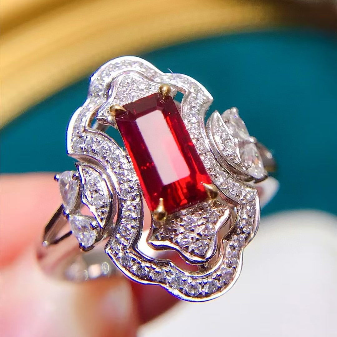 14k Gold 1.47 Ctw Natural Ruby & Diamond Ring - 2